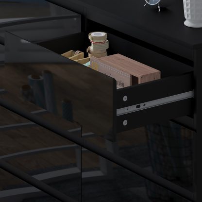 Stora 8 Drawer Chest of Drawers - Black Gloss - Image 8