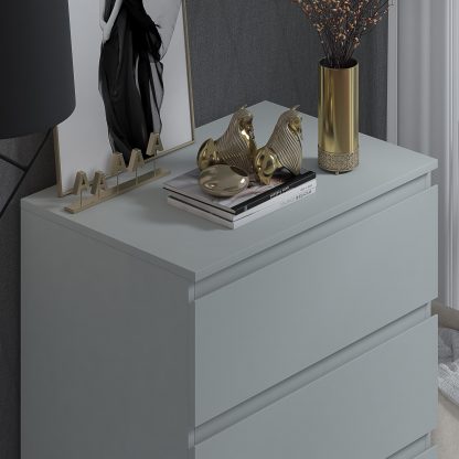 Stora 3 Drawer Chest of Drawers - Matt Grey - Image 5