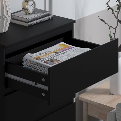 Stora 5 Drawer Chest Of Drawers – Matt Black - Image 7