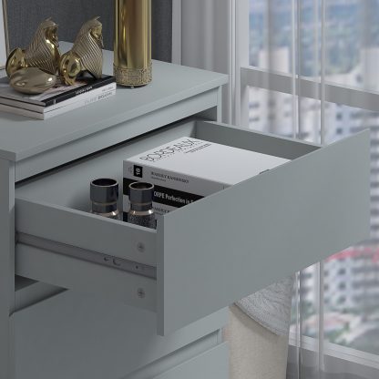 Stora 3 Drawer Chest of Drawers - Matt Grey - Image 7