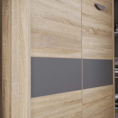 Yoop 2 Door Wardrobe – Sonoma Oak Matt Finish - Image 4