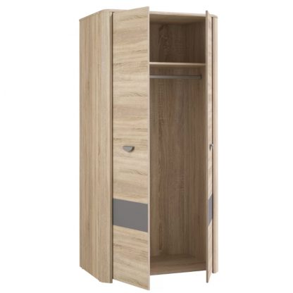 Yoop 2 Door Wardrobe – Sonoma Oak Matt Finish - Image 5