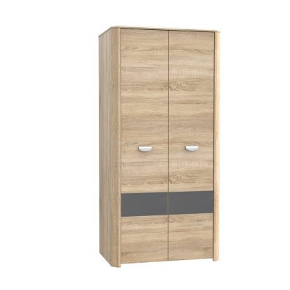 Yoop 2 Door Wardrobe – Sonoma Oak Matt Finish - Image 2
