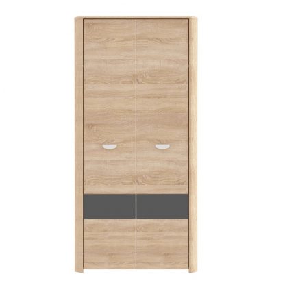 Yoop 2 Door Wardrobe – Sonoma Oak Matt Finish