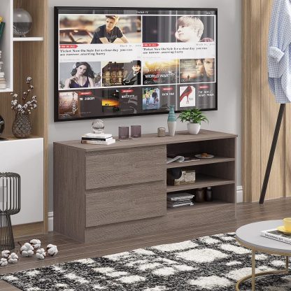 Stora Modern 2 Drawer TV Unit Rustic Oak - Image 2