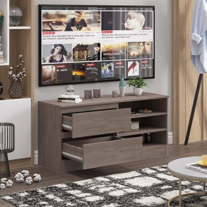 Stora Modern 2 Drawer TV Unit Rustic Oak - Image 3