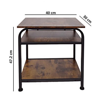 Industrial 3 Tier Side Table - Image 3