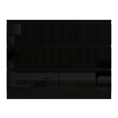 Stora Merchant 7 Drawer Chest of Drawers - Black Gloss - Image 2