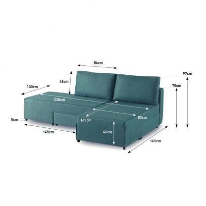 Armada Flexi Sofabed - Blue - Image 10