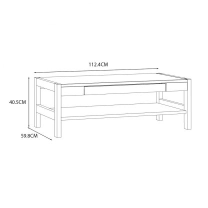 Hoyvik Modern Stylish Coffee Table White Sonoma Oak Matt Finish - Image 4