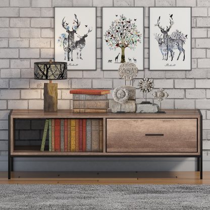 Industrial Reclaimed Wood Effect Coffee Table - Image 2