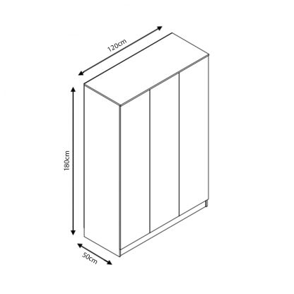 Stora Push to Open 3 Door White Gloss Wardrobe - Image 4