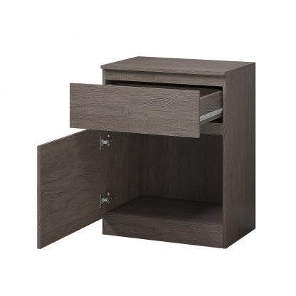 Stora Modern 1 Door 1 Drawer Multi-Storage Unit - Rustic Oak - Image 2