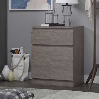 Stora Modern 1 Door 1 Drawer Multi-Storage Unit - Rustic Oak - Image 6