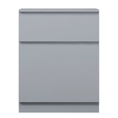 Stora Modern 1 Door 1 Drawer Multi-Storage Unit - Matt Grey - Image 2
