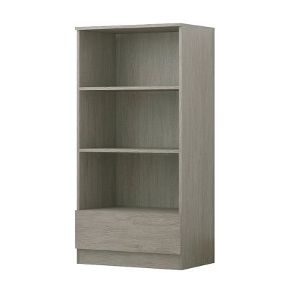 Stora Rustic Oak Bookcase 3 Shelves 1 Drawer 120cm Tall