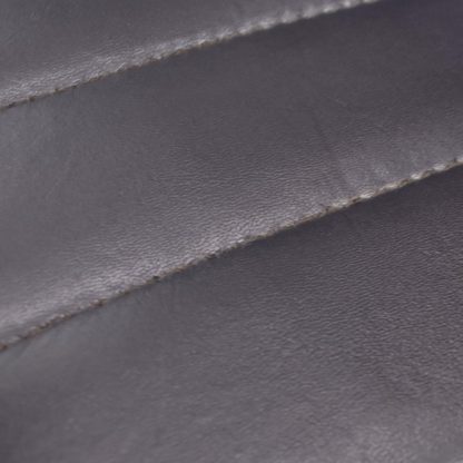 Artisanal Genuine Grey Leather Home Black Bench - Image 4