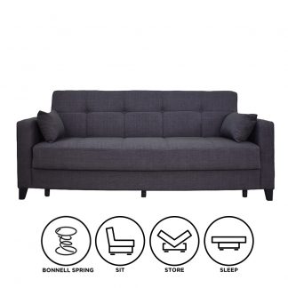 Carmen 3 Seater Sofabed - Purple