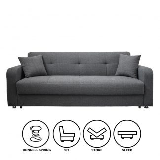 Harmony 3 Seater Sofabed - Dark Grey