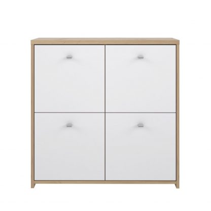 4 Drawer Matt White Storage Cabinet - Image 6