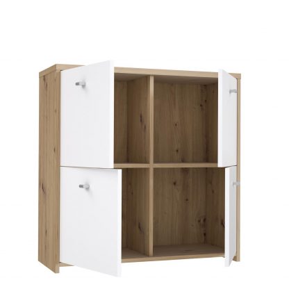 4 Drawer Matt White Storage Cabinet - Image 2