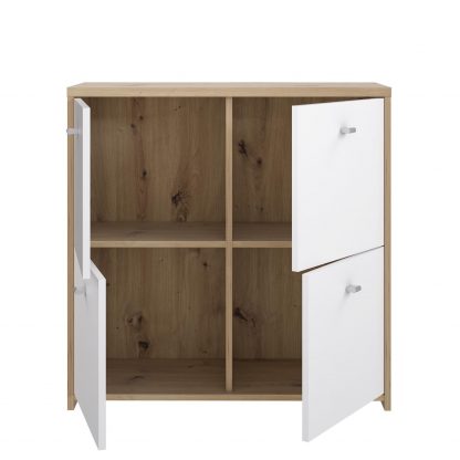 4 Drawer Matt White Storage Cabinet - Image 3