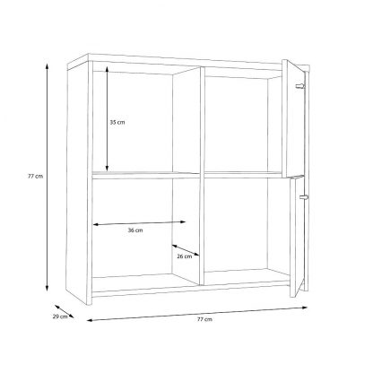 4 Drawer Matt White Storage Cabinet - Image 5