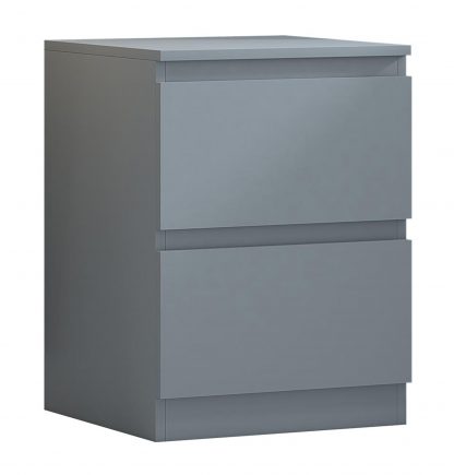 Carlton matt grey bedside angle co