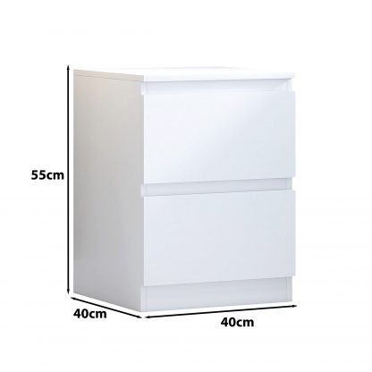 Carlton matt white bedside dimensions