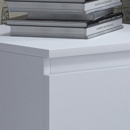 Carlton matt white bedside detail