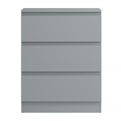 Carlton matt grey 3 drawer chest so co