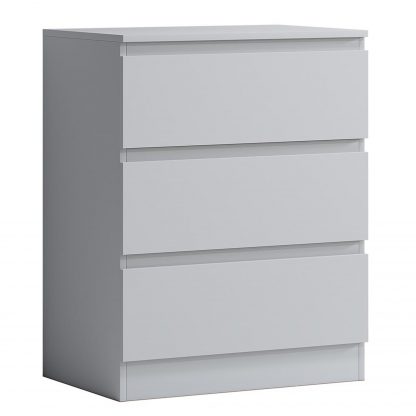 Carlton matt white 3 drawer chest ang co