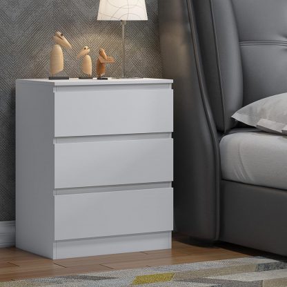 Carlton matt white 3 drawer chest lifestyle a