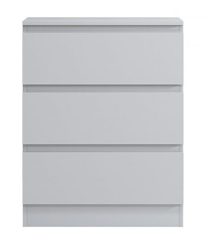 Carlton matt white 3 drawer chest so co