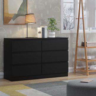 Carlton matt black 6 drawer lifestyle a