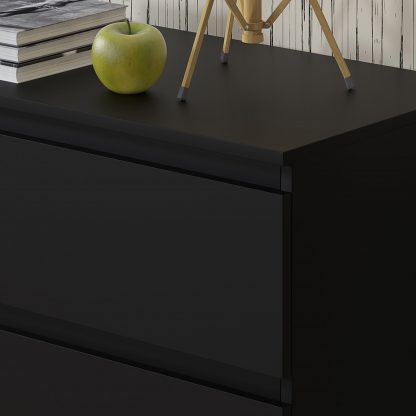 Carlton matt black 6 drawer detail