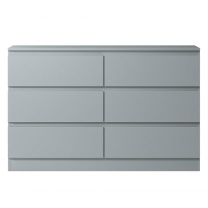 Carlton matt grey 6 drawer chest so co