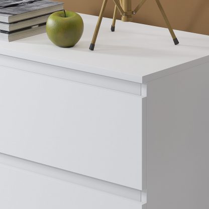 Carlton matt white 6 drawer detail