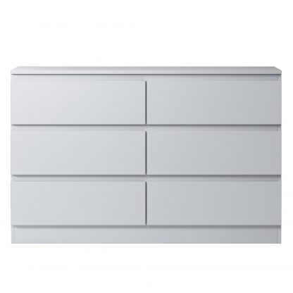 Carlton matt white 6 drawer so co