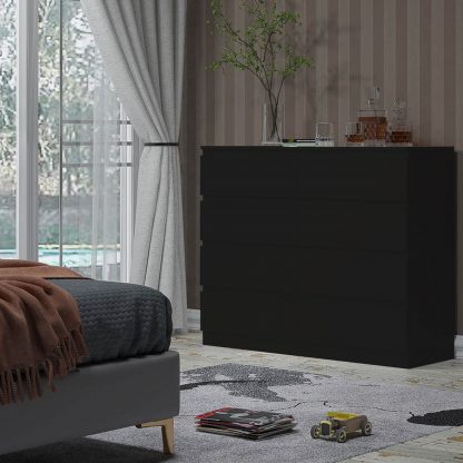 Carlton matt black 8 drawer lifestyle a