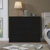 Carlton matt black 8 drawer lifestyle b