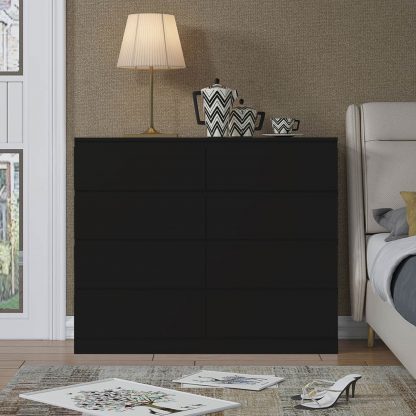 Carlton matt black 8 drawer lifestyle b