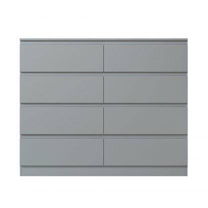 Carlton matt grey 8 drawer chest so co