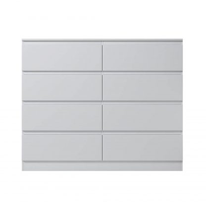 Carlton matt white 8 drawer so co