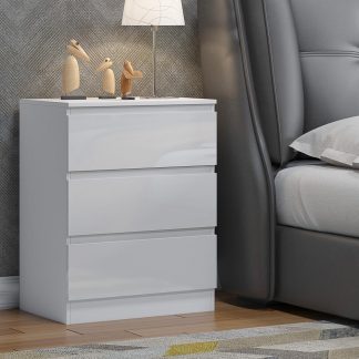 Carlton white gloss 3 drawer chest lifestyle a