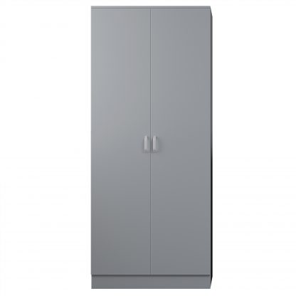 Tunis 2 Door Wardrobe Matt Grey Finish - Image 4