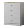 Esher 3 Piece Bedroom Furniture Set Matt White Oak Top - Image 3