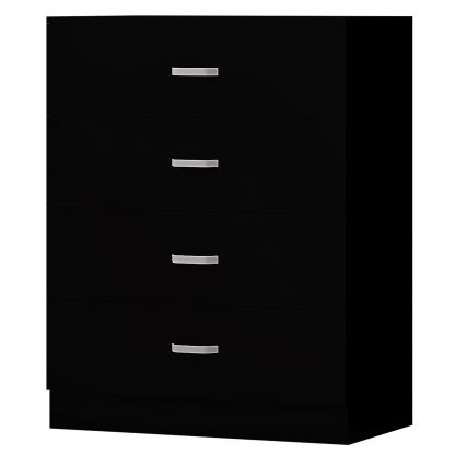 Tunis 3 Piece Bedroom Furniture Set Matt Black - Image 3