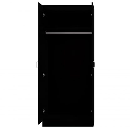 Tunis 2 Door Wardrobe Matt Black Finish - Image 3