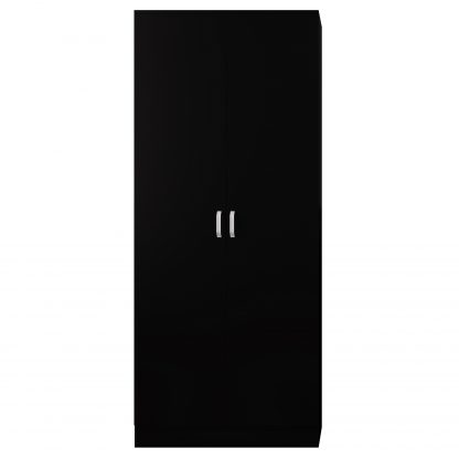 Tunis 2 Door Wardrobe Matt Black Finish - Image 2